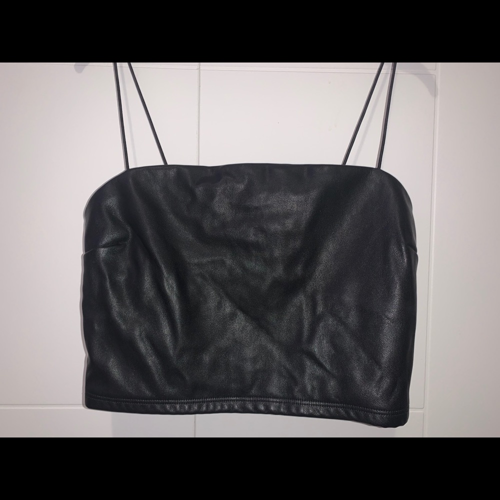 Leather tank top